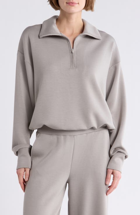 Whisper Knit Half Zip Sweatshirt