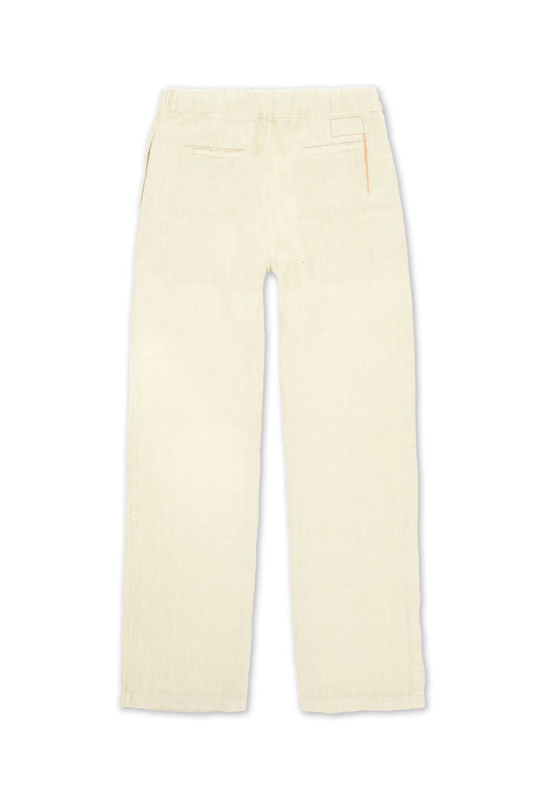 Jaleh Drawstring Linen Trousers, Alternate, color, MILK