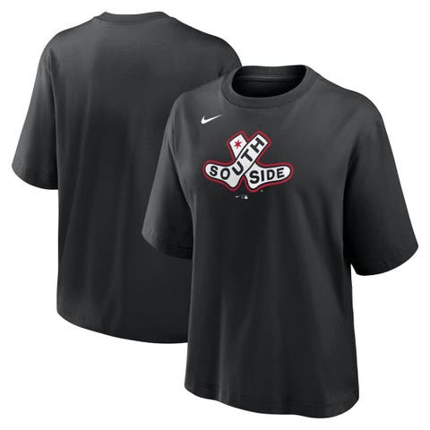 Women's Nike  Black Chicago White Sox 2025 City Connect Logo Boxy T-Shirt