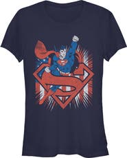 SUPERMAN Juniors Superman Festive Pose T Shirt