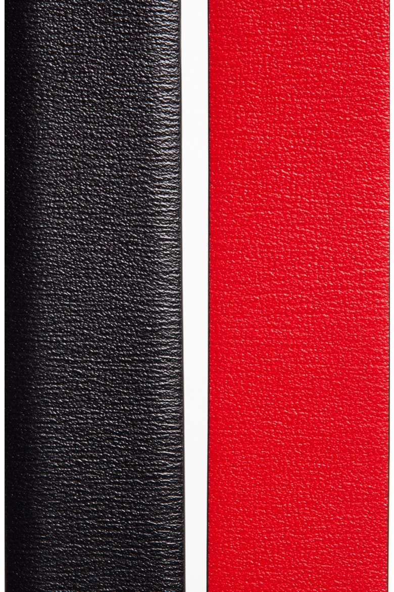 VLOGO Buckle Reversible Leather Belt, Alternate, color, NERO-ROUGE