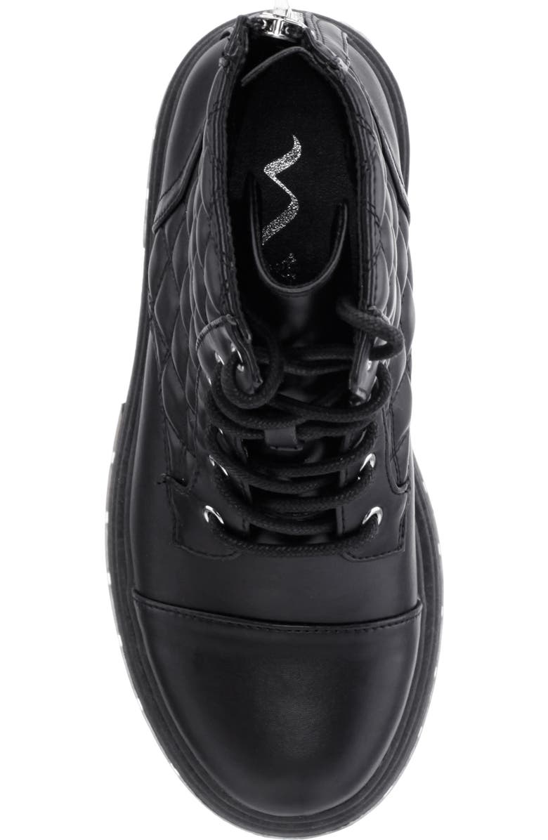 Nina Kids' Diana Combat Boot, Alternate, color, Black Smooth