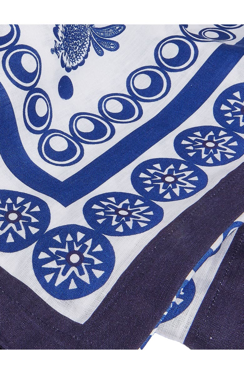 La DoubleJ Medium Tablecloth (180X280) Big Pineapple Blue, Alternate, color, Big Pineapple Blue