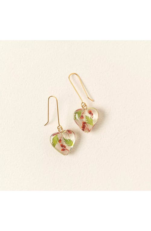 Belart Birth Month Flower Heart Earrings
