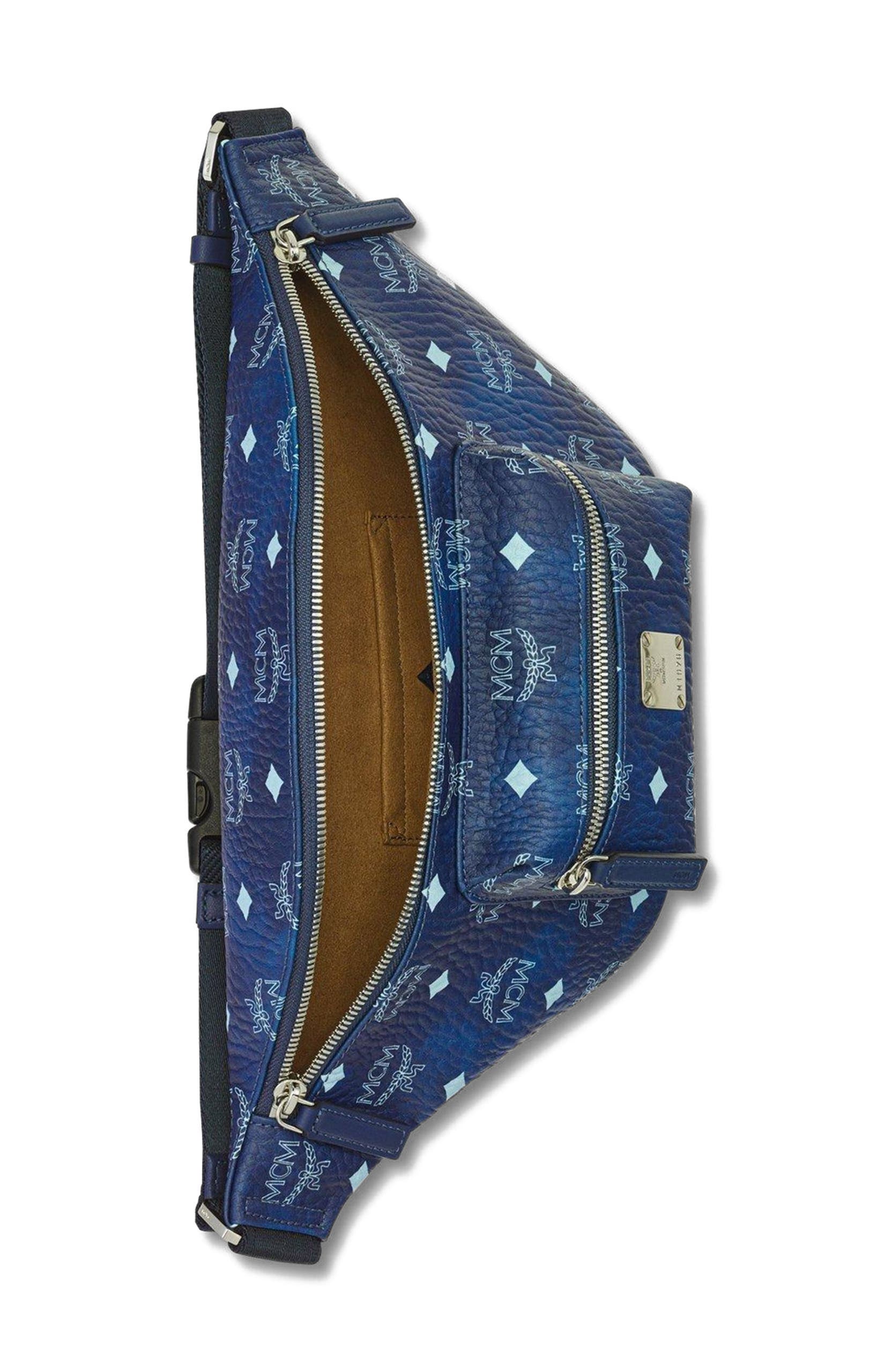 MCM Fursten Belt Bag in Visetos, Alternate, color, Pink