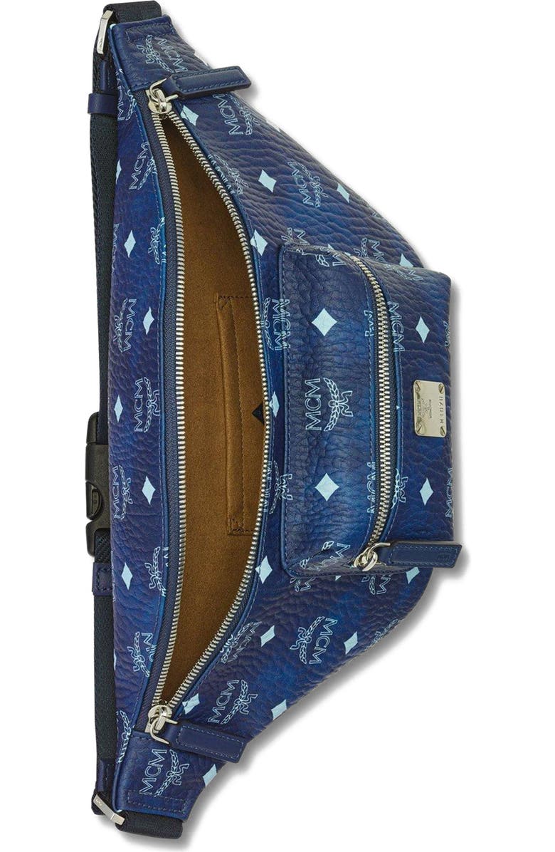 MCM Fursten Belt Bag in Visetos, Alternate, color, Pink