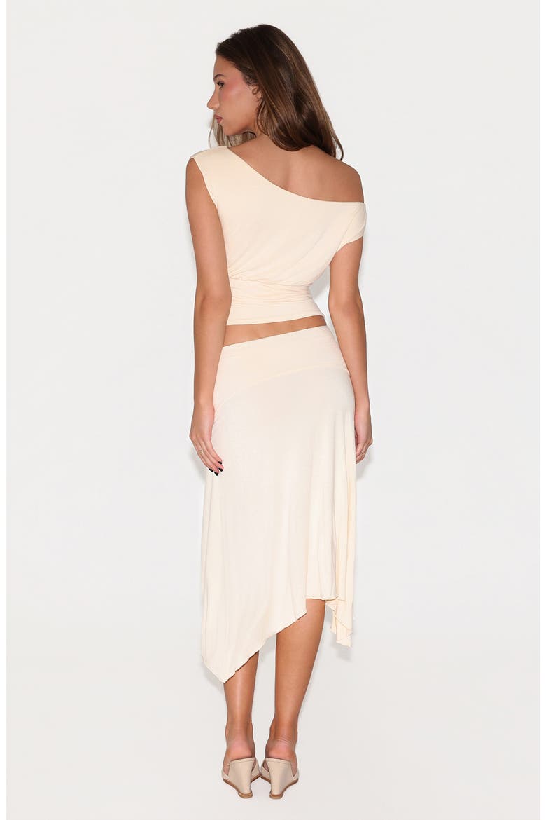 Alyssa Curved Yoke High-Low Skirt, Alternate, color, CREAM