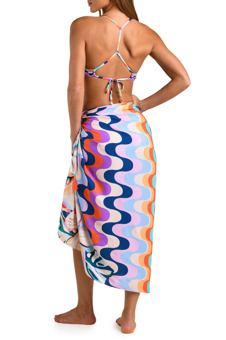 Untamed Tropics Cover-Up Sarong, Alternate, color, PURPLE MULTI
