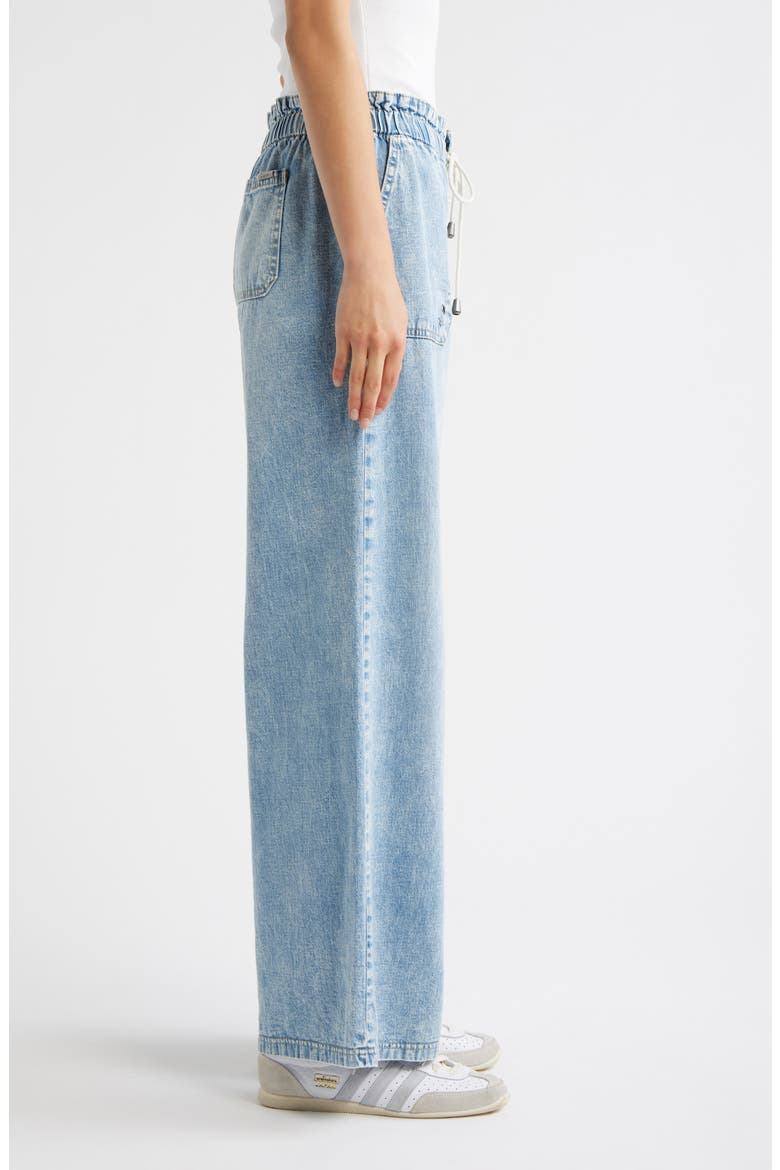 Drawstring Wide Leg Jeans, Alternate, color, INDIGO
