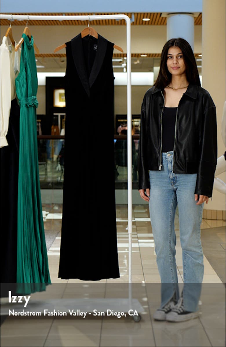 Tuxedo Matte Jersey Gown, sales video thumbnail