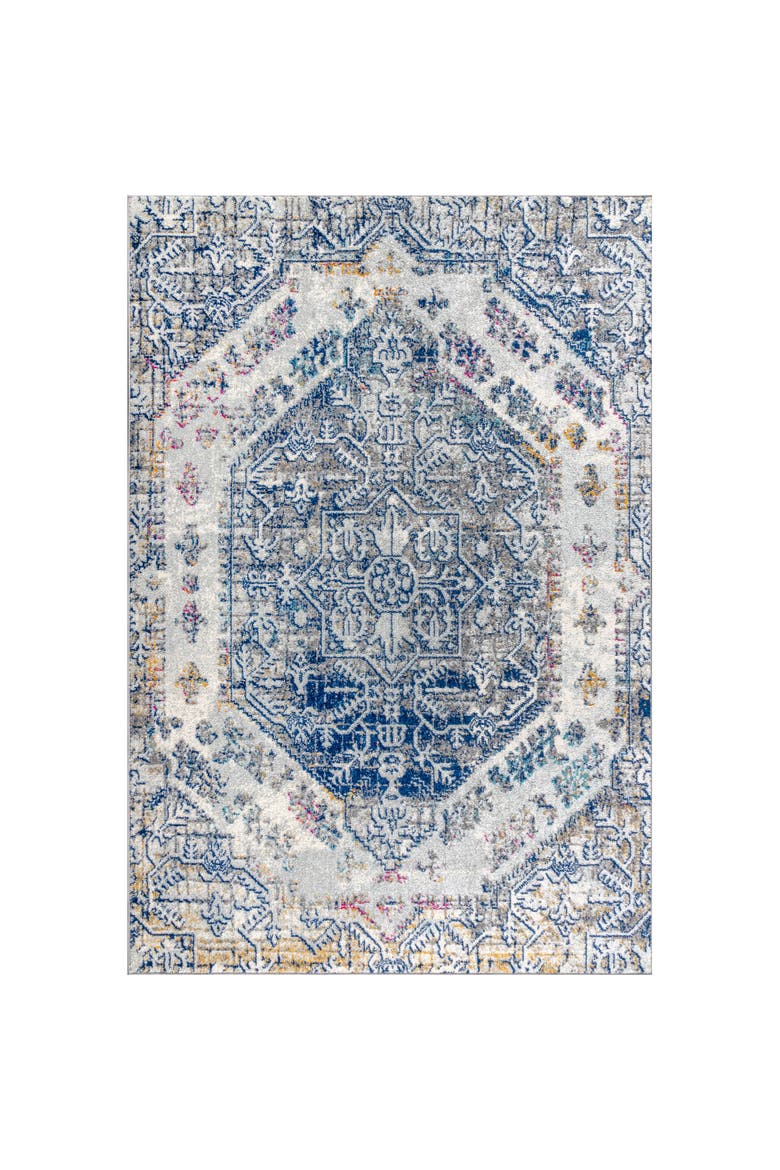 Modern Persian Boho Vintage Area Rug, Alternate, color, Cream/Blue