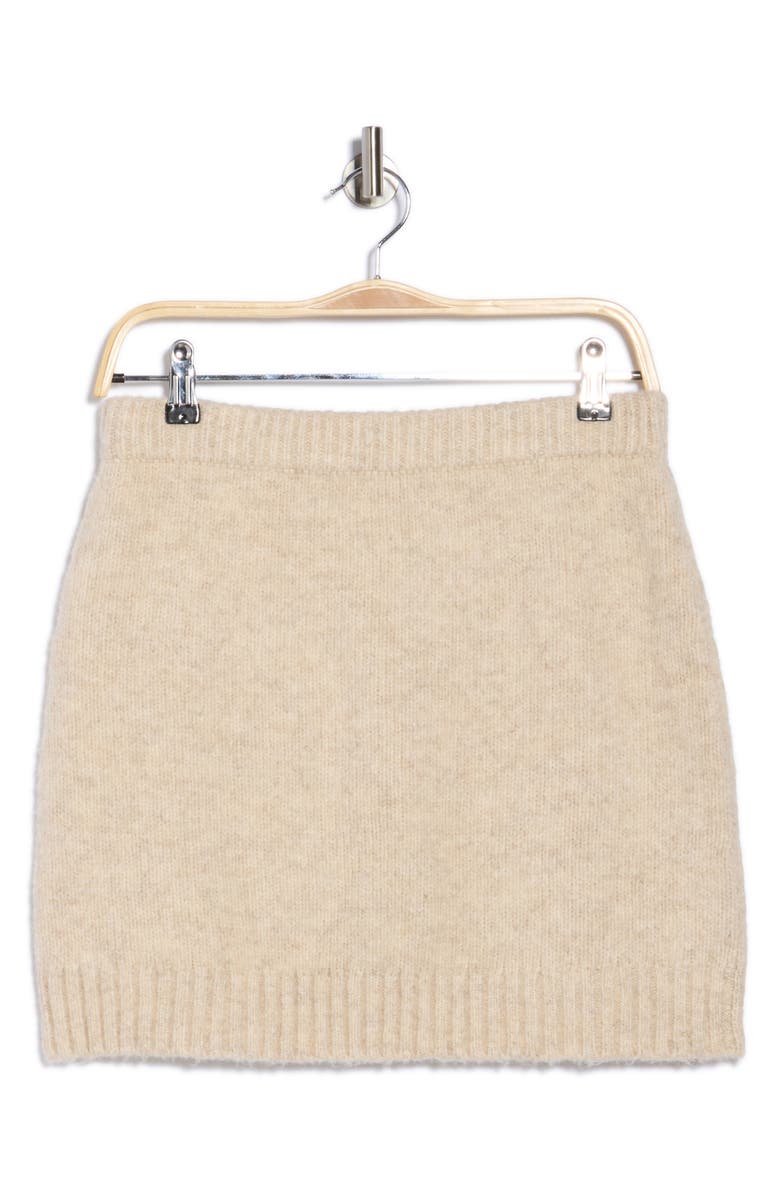 Melrose and Market Sweater Mini Skirt, Alternate, color, Beige Heather