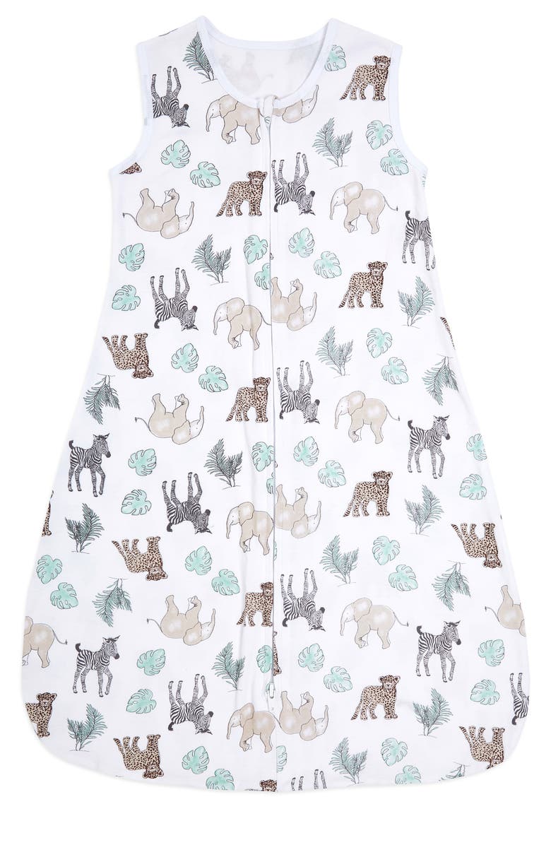 aden + anais Cotton Muslin Wearable Blanket, Main, color, Jungle Animals Grey