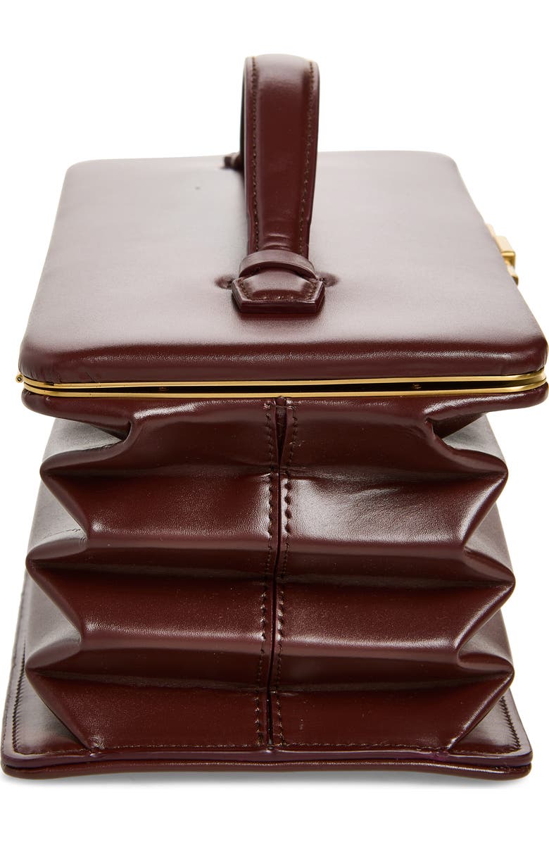 Victoria Beckham Concertina Leather Accordion Clutch, Alternate, color, Dark Burgundy