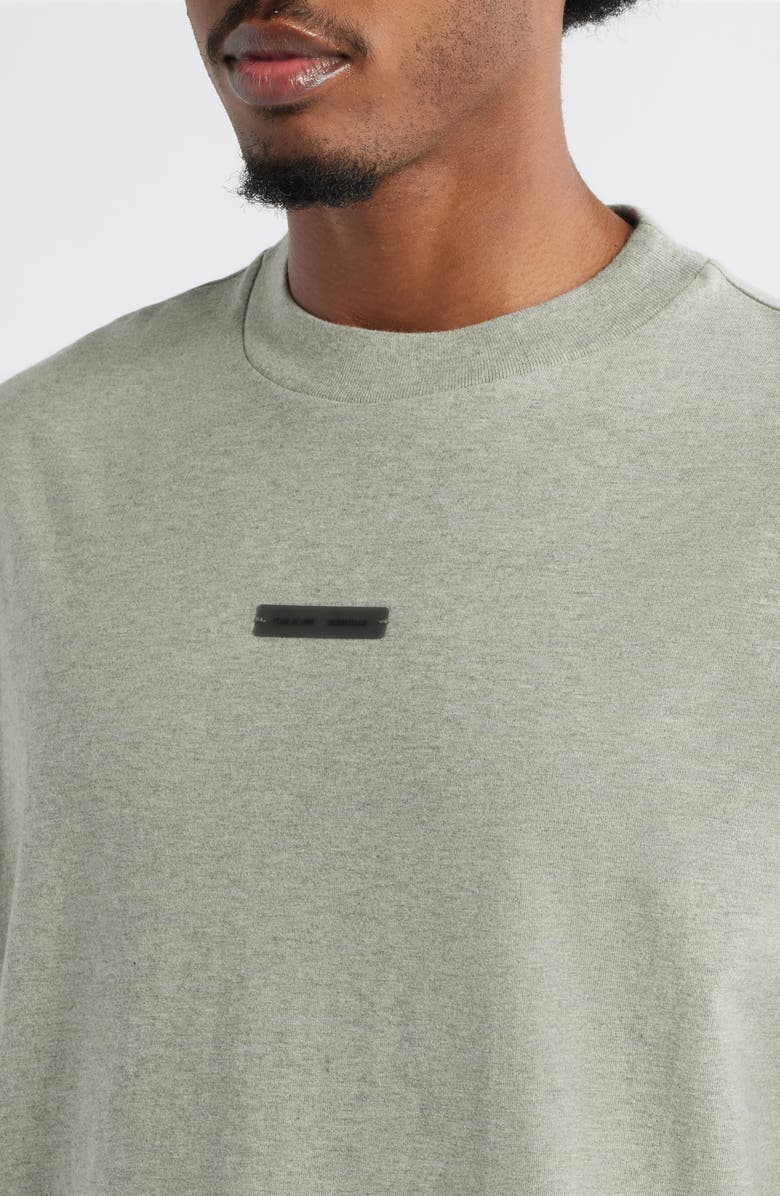 Fear of God Essentials Classic Fit Long Sleeve Logo Graphic T-Shirt, Alternate, color, Concrete Heather