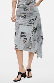 Desigual Handkerchief Hem Skirt
