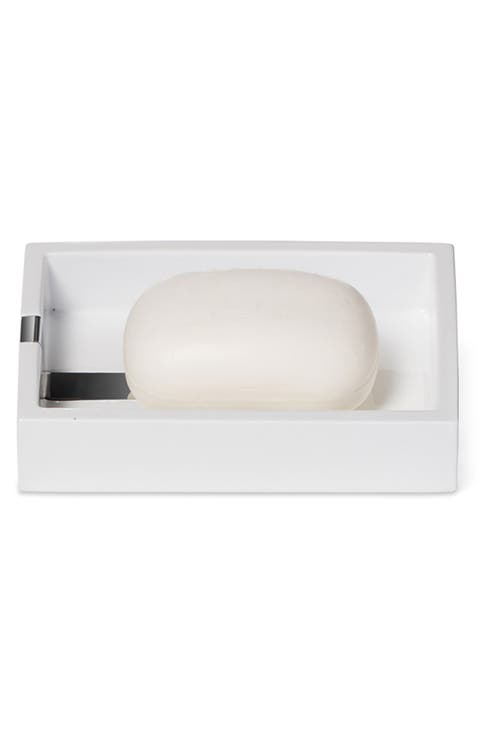 Houston Street White Soap Dish
