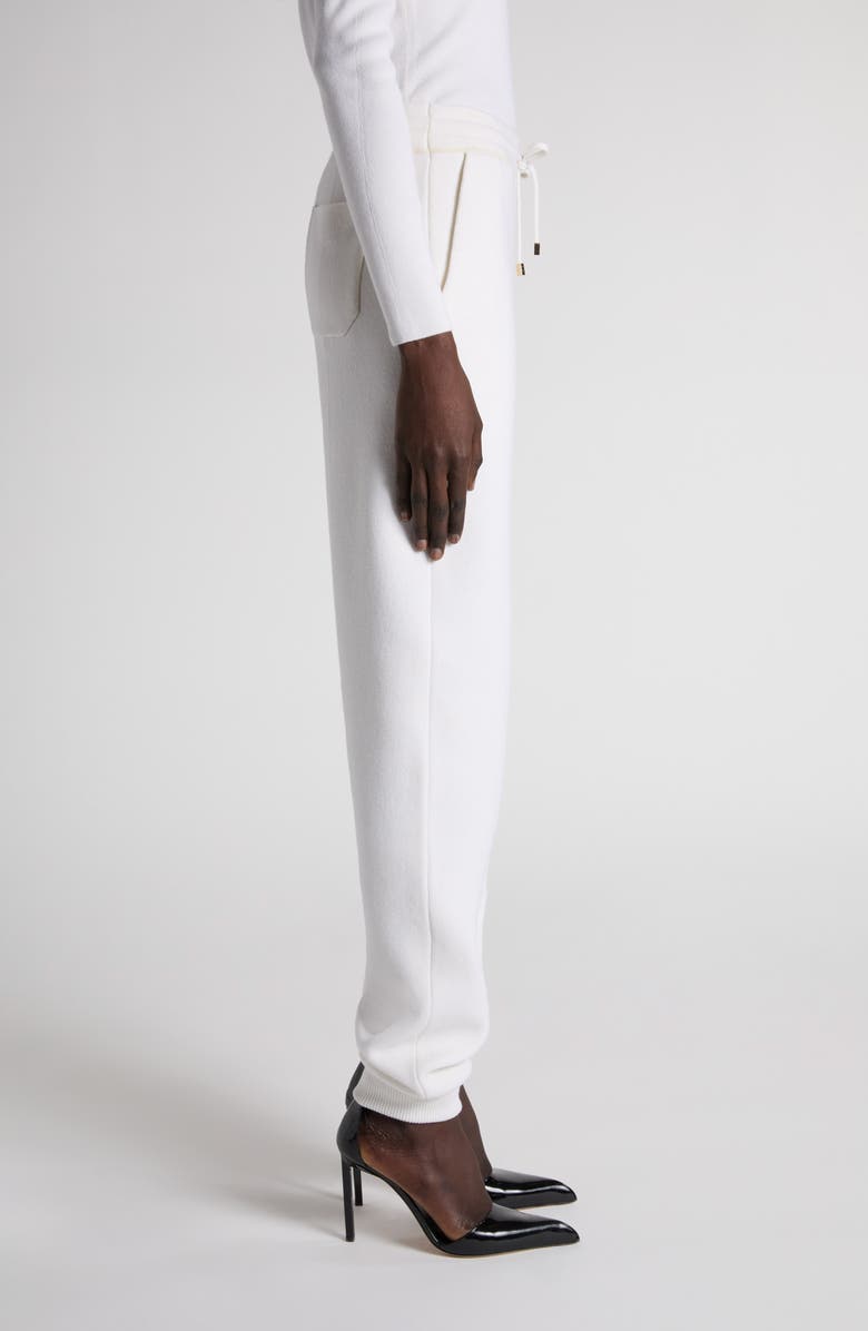 TOM FORD Merino Wool & Cashmere Blend Joggers, Alternate, color, Off White