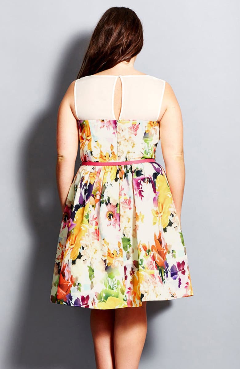 City Chic 'Garden Party' Fit & Flare Dress | Nordstrom
