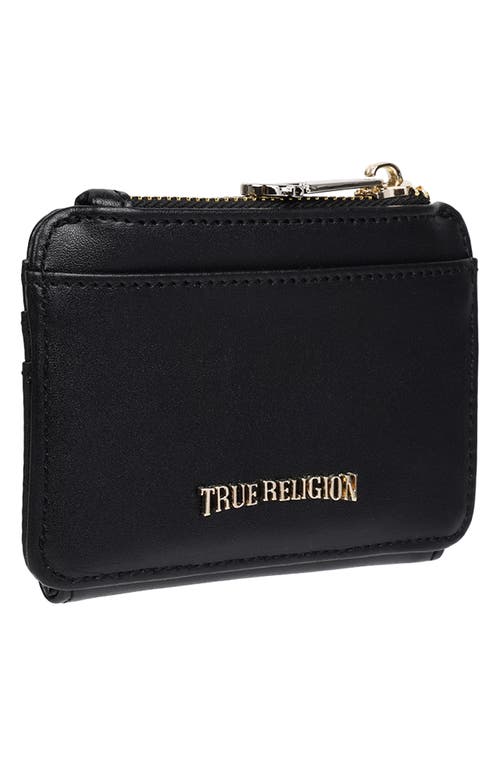 True Religion Logo Bifold Wallet In Black