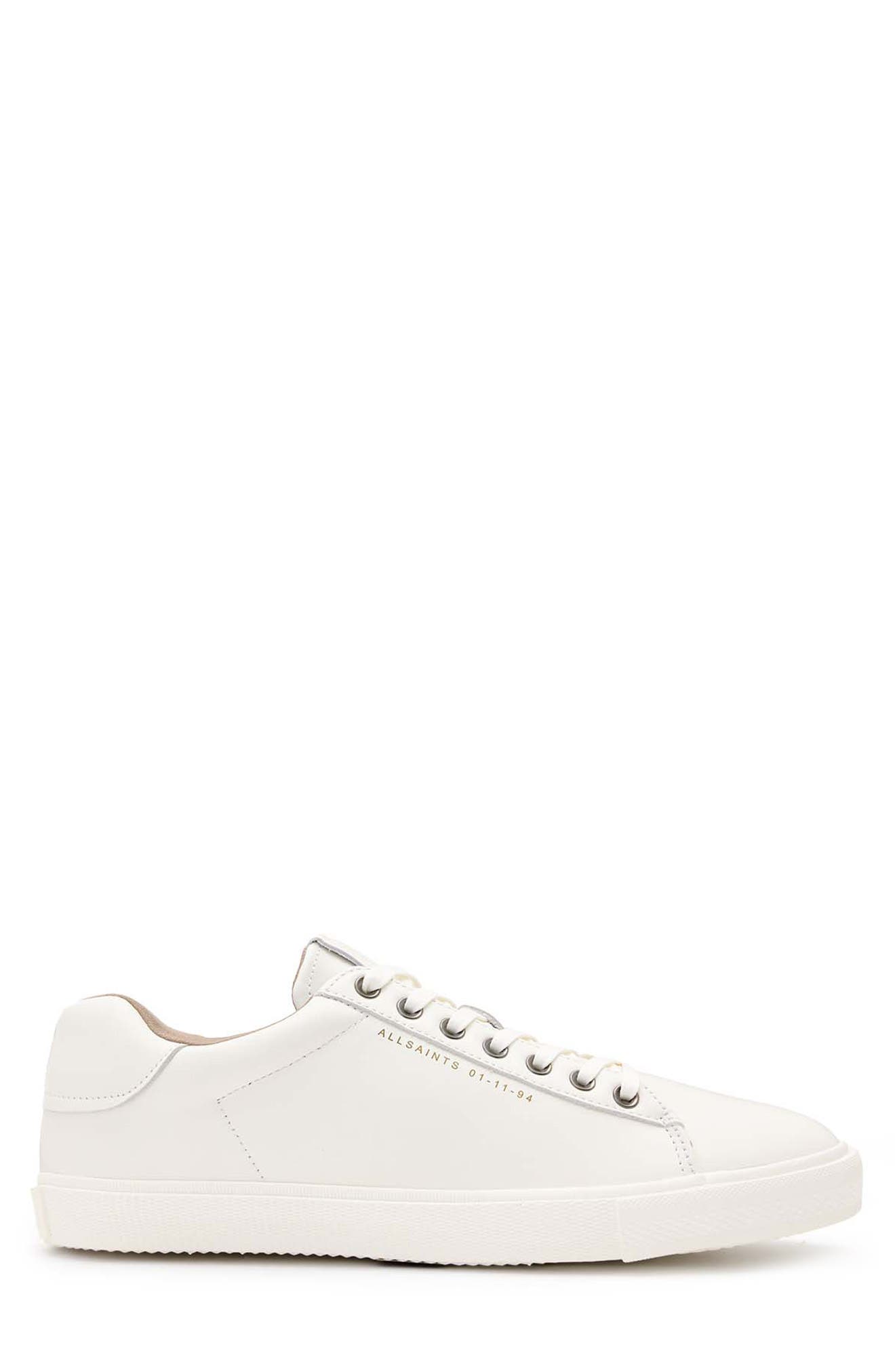 AllSaints Brody Low Top Sneaker, Alternate, color, White
