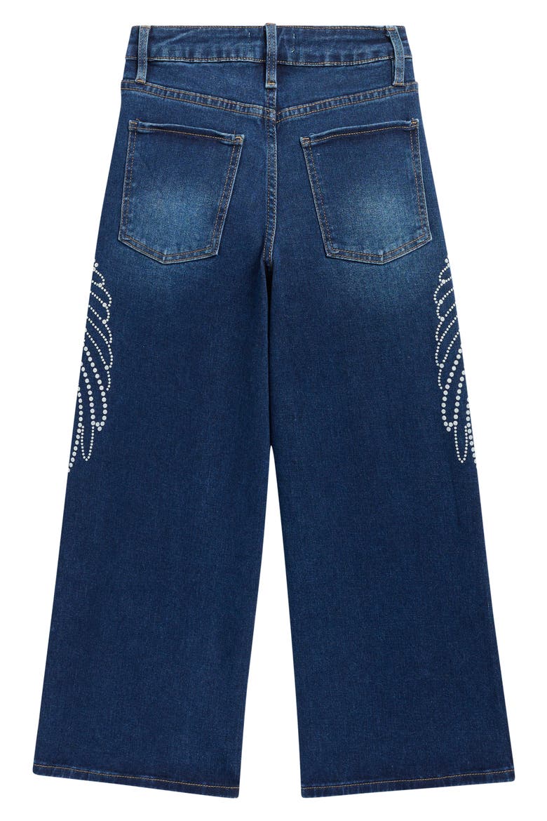Kids' Angel Wing Baggy Fit Jeans, Alternate, color, 08S DARK WASH