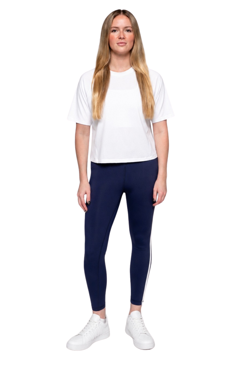 Shadow  Stripe Boxy T-Shirt, Alternate, color, White