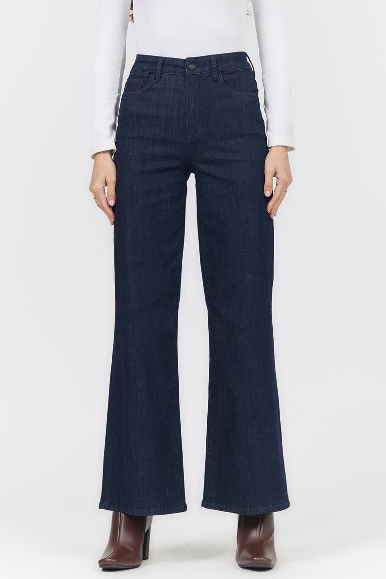 Fiona Raw Hem High Waist Wide Leg Jeans, Main, color, Zodiac