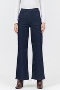 Dear John Fiona Raw Hem High Waist Wide Leg Jeans