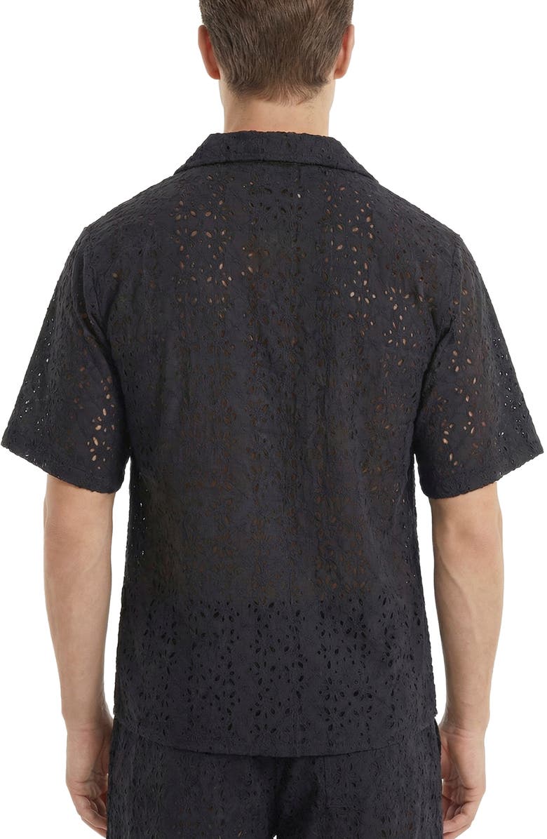 AREA STARS Eyelet Top, Alternate, color, Black