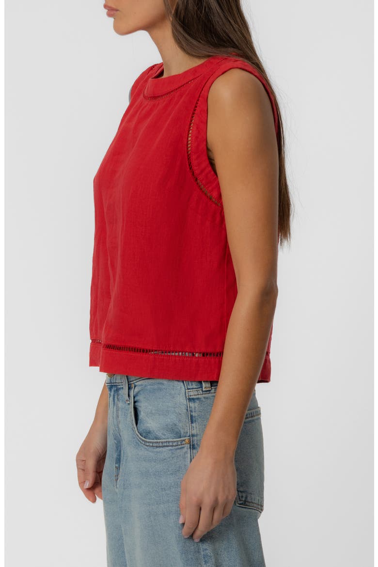 Joanne Sleeveless Top, Alternate, color, TOMATO