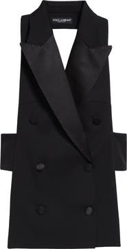 Dolce&Gabbana Double Breasted Wool Blend Gabardine Waistcoat