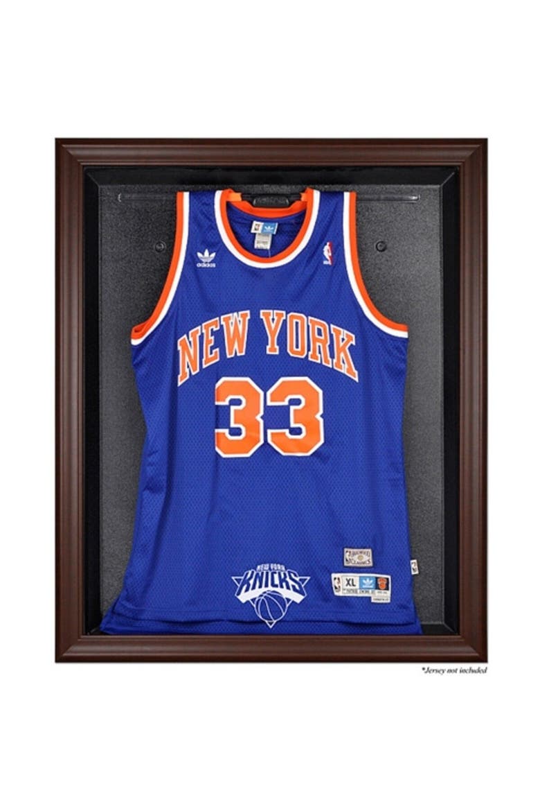 New York Knicks Brown Framed Logo Jersey Display Case, Main, color, Brown