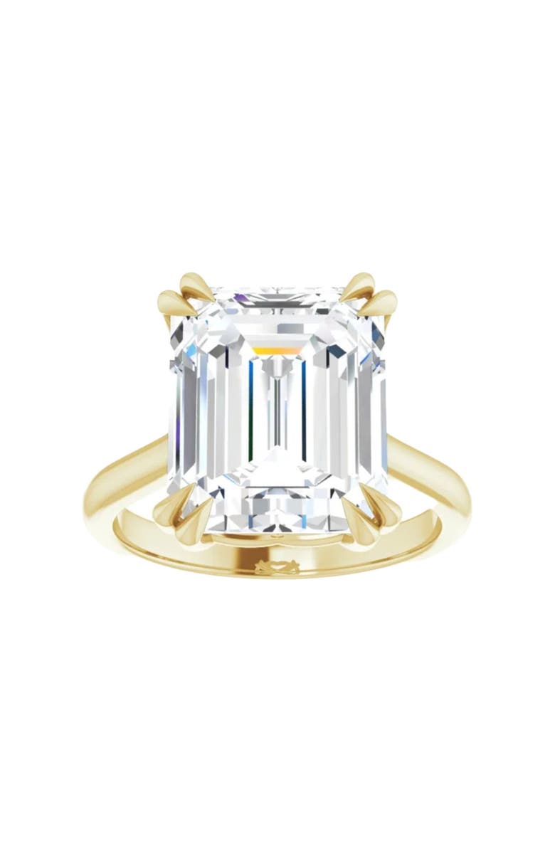 Bliss Diamond Certified 5Ct Emerald Cut Diamond Designer Engagement Ring Lab Grown 14k Gold, Main, color, 