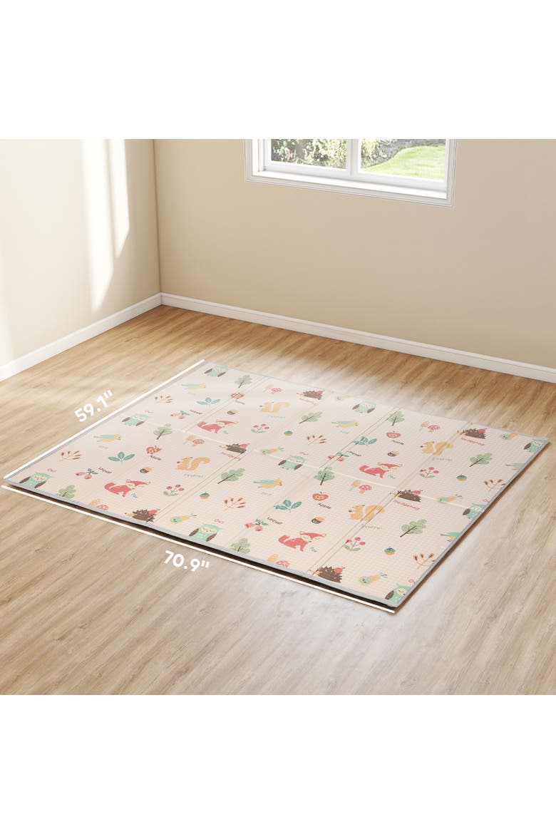 Baby Play Mat 71" x 59", Foldable XPE Foam Crawling Mat, Double-Sided, Alternate, color, multi-colored