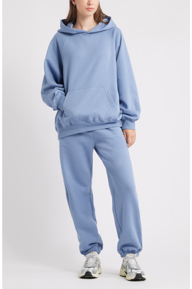 Baggy Fleece Joggers, Alternate, color, BLUE COUNTRY
