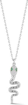 GLAZE JEWELRY Cubic Zirconia Snake Pendant Necklace