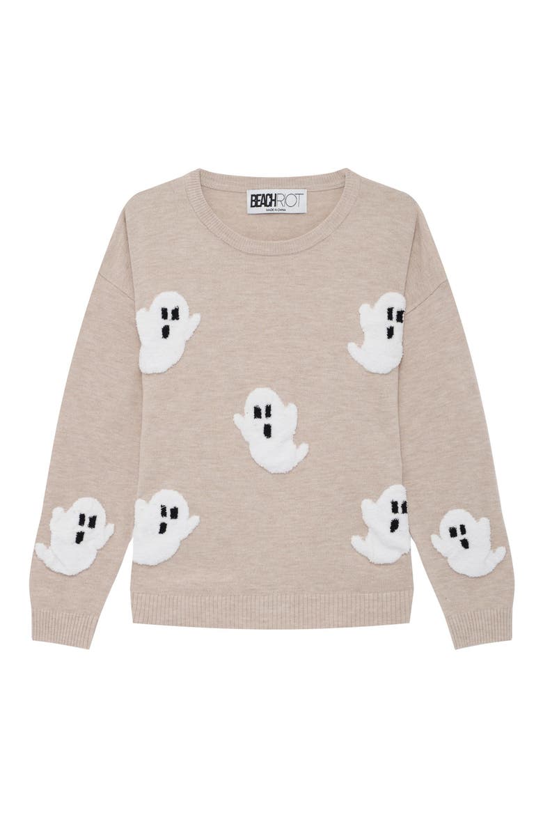 Kids' Little Callie Sweater, Main, color, HEATHERED BOOS