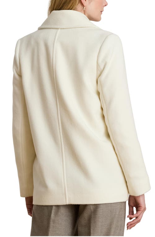Ralph Lauren Lauren Wool Double Breasted Jacket In Neutral