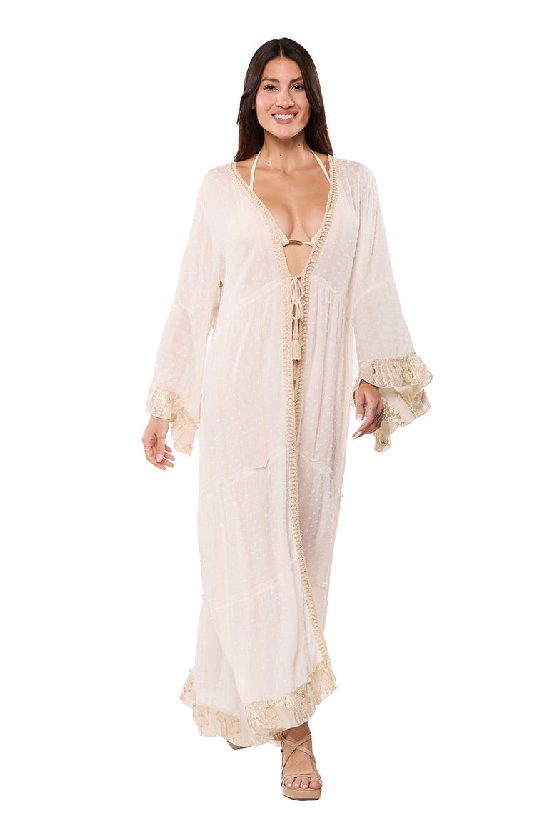 Longline Cover-Up Duster, Alternate, color, BEIGE