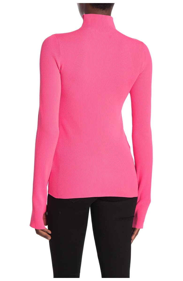 Helmut Lang Mock Neck Ribbed Knit Sweater, Alternate, color, 