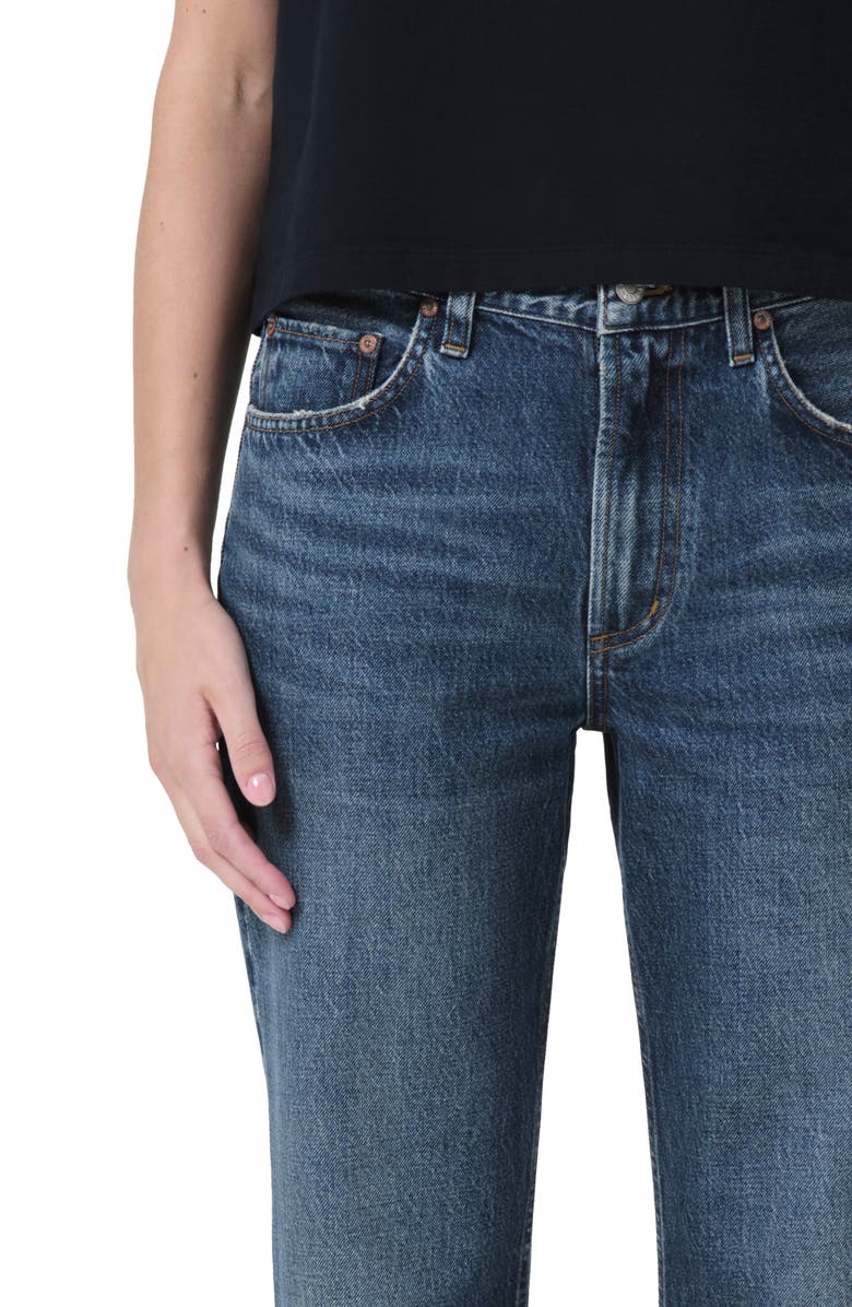AGOLDE Valen High Waist Ankle Straight Leg Jeans, Alternate, color, 