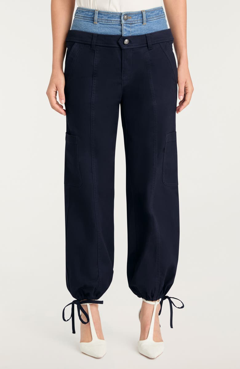 Cinq à Sept Grayson Layered Waist Pants, Main, color, Navy/ Blue Haze