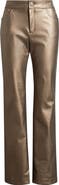 Anne Klein Metallic Faux Leather Bootleg Pants