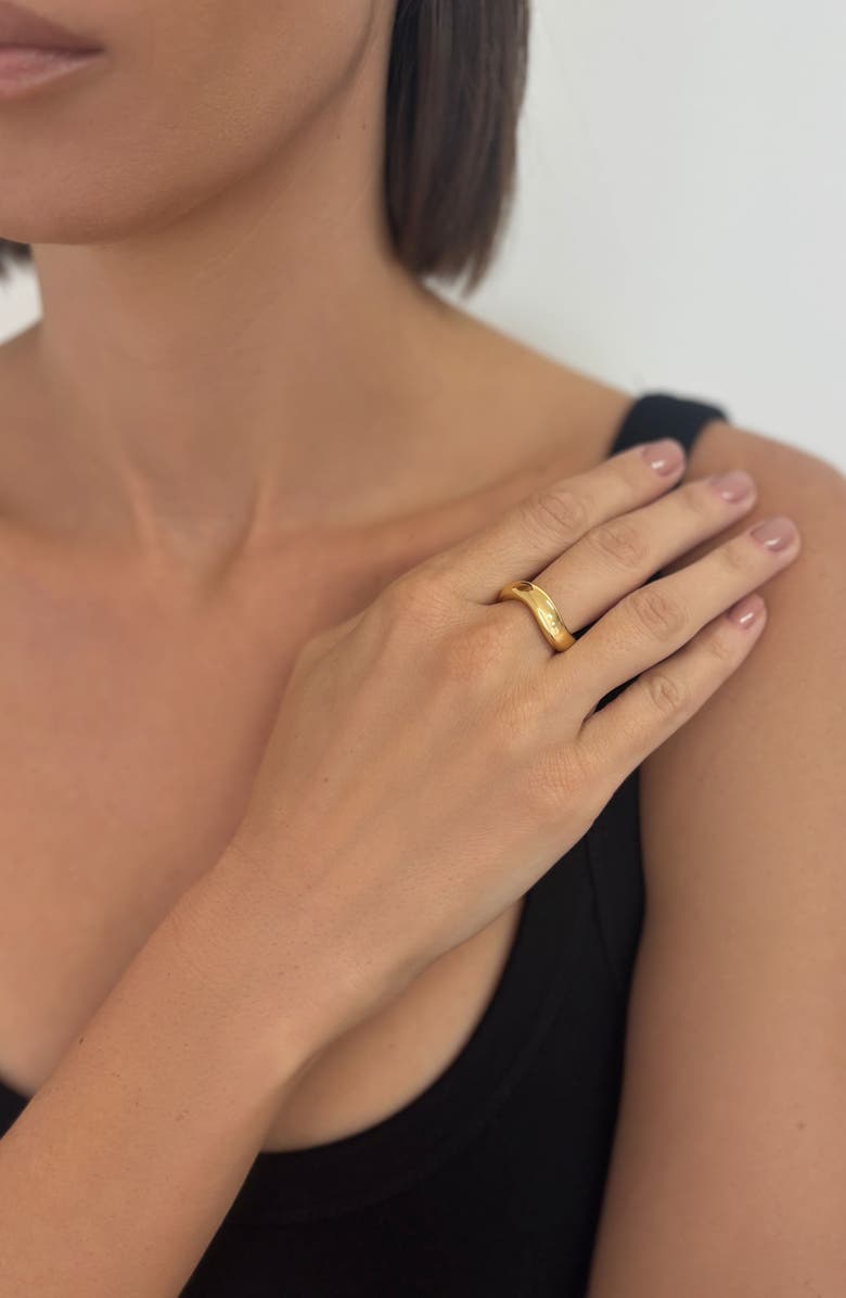 st. Moran Wavy Band Ring, Alternate, color, Gold