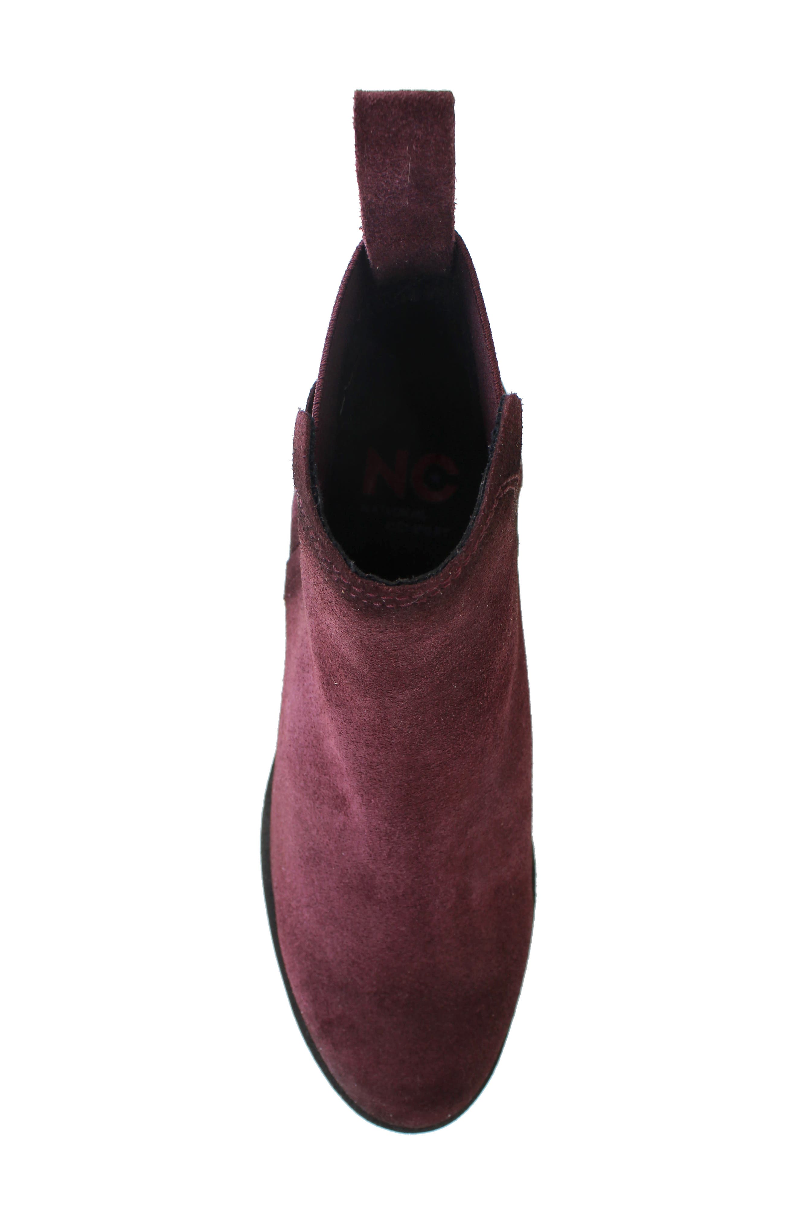 Evita Bootie, Alternate, color, BURGUNDY SUEDE