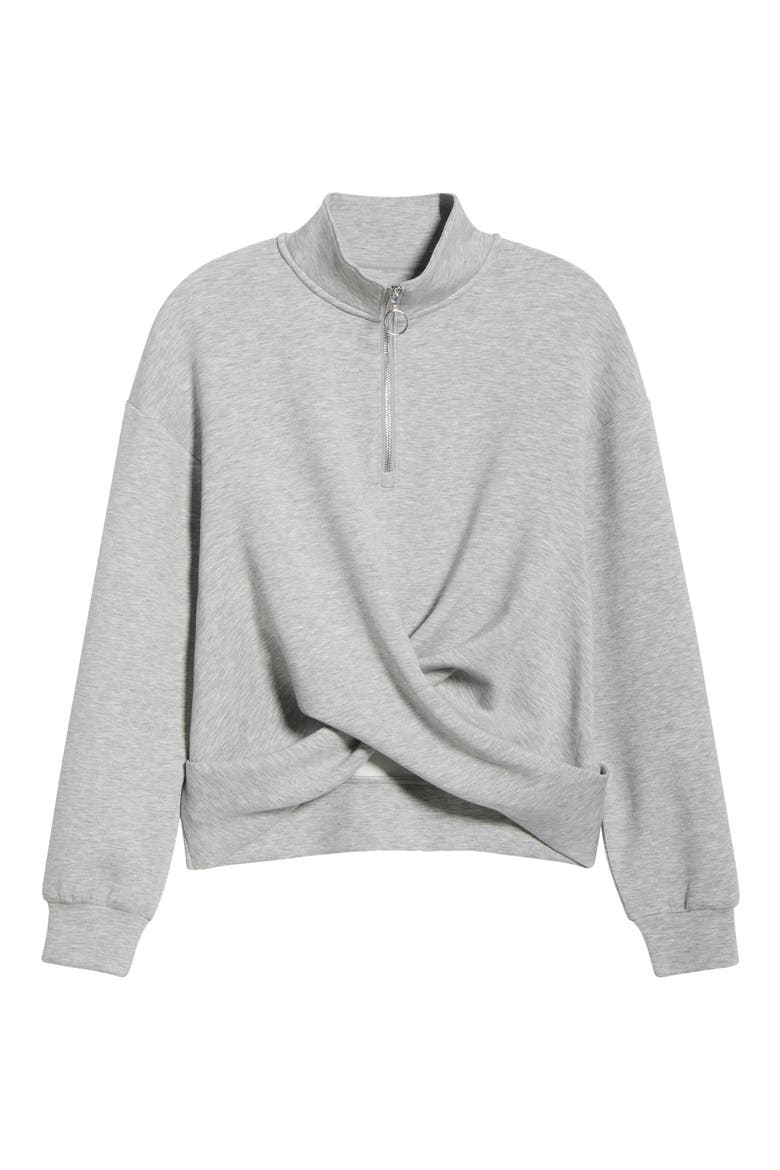 Dreamweave Crossover Quarter Zip, Alternate, color, HEATHER CONCRETE