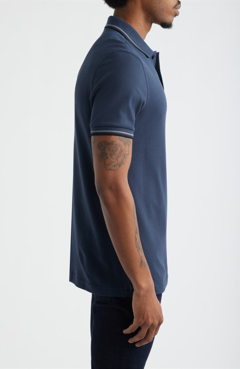 Fred Perry Extra Trim Fit Twin Tipped Piqué Polo, Alternate, color, Speckled Black