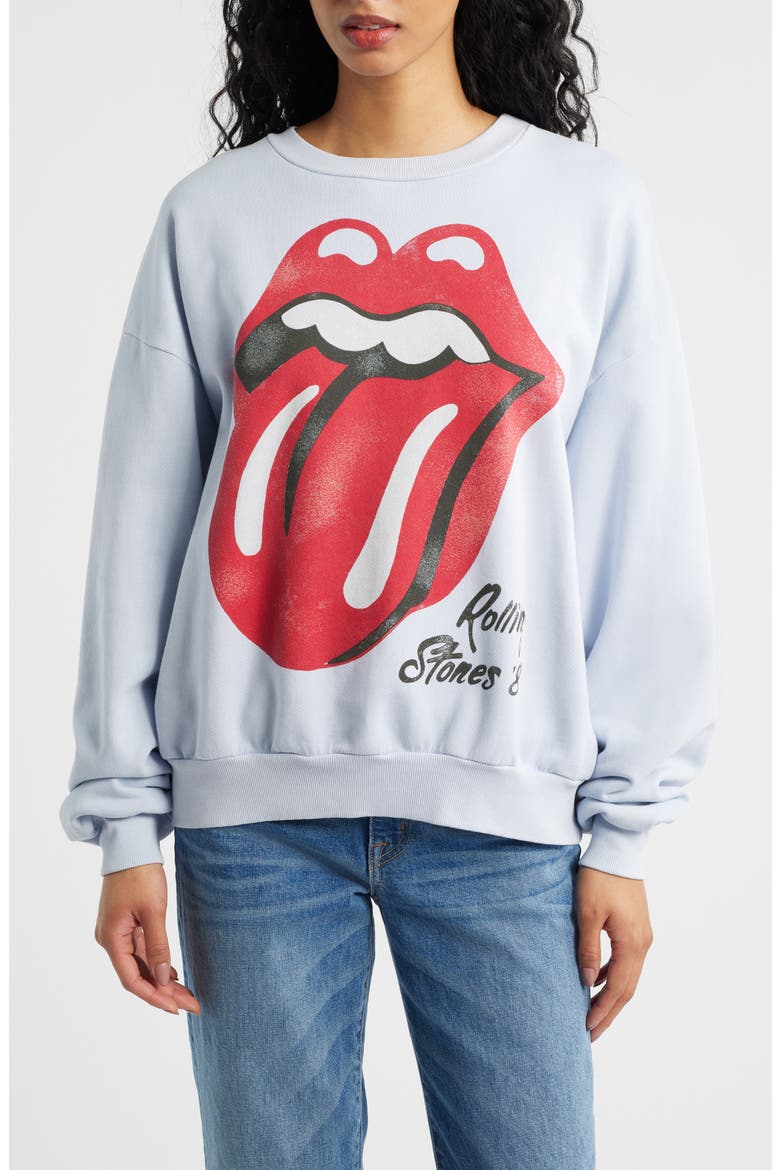 Rolling Stones Cotton Graphic Sweatshirt, Main, color, LIGHT DUSK