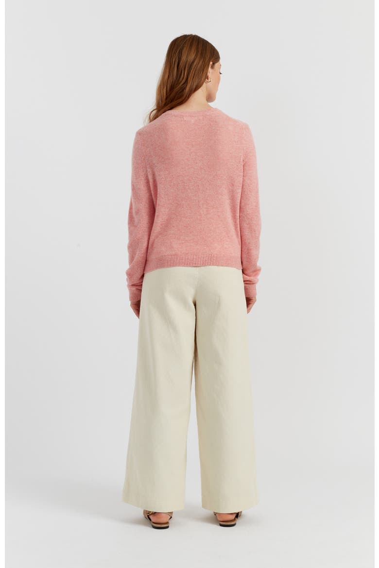 Cloud Cashmere Open Cardigan, Alternate, color, Pink Marl